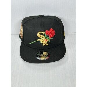 New Era Chicago White Sox 9FIFTY Black Gold Rose 95 Years 1901-1995 Snapback Hat